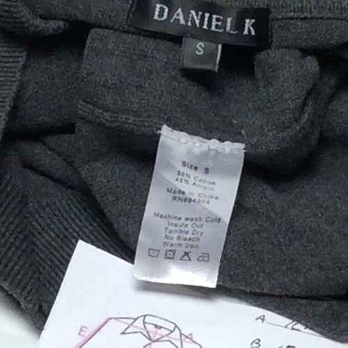 Maglione donna Daniel K classico grigio leggero pullover girocollo taglia S - Foto 3 di 5