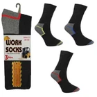 PACK 3 MENS HEAVY DUTYY THICK COTTON WINTER REINFORCED HEEL TOE BOOT WORK SOCKS