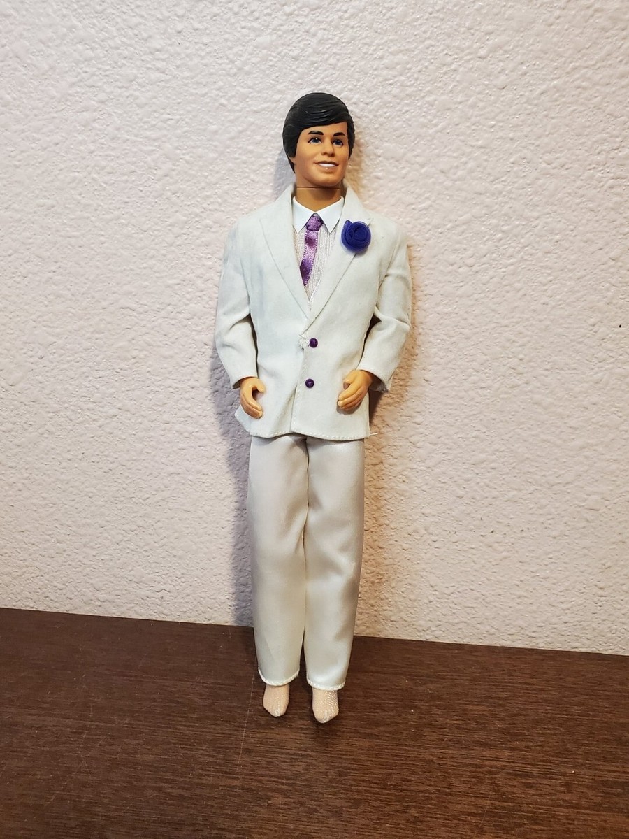 Vintage Mattel 1983 Barbie Crystal Ken Doll With Outfit White Tux