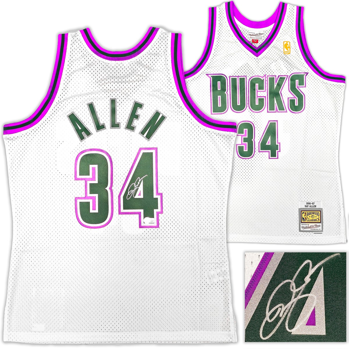 Seattle Supersonics Ray Allen Autographed Jersey Tom Chambers