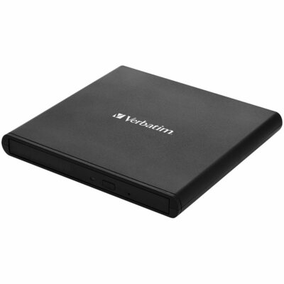Verbatim Externer DVD-Brenner, M-Disc-kompatibel, USB 2.0, Slimline, schwarz