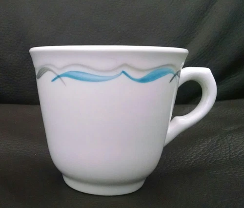 Syralite by Syracuse cup with Blue and Gray Strokes with Scallop