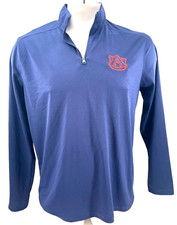 NEW Auburn Tigers AU Under Armour Navy Blue 1/4 Zip Loose LS Shirt Men's L