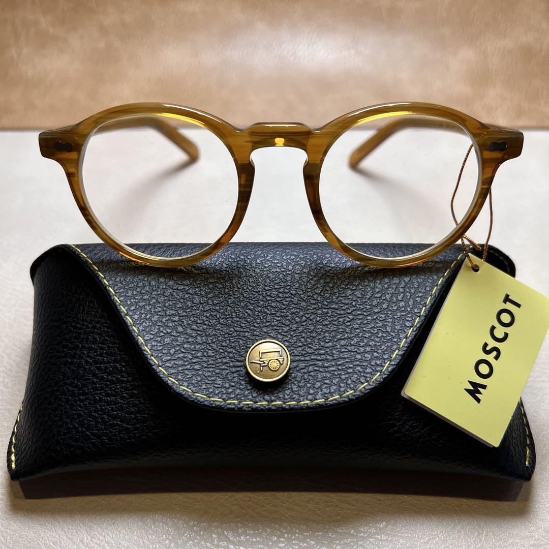 MOSCOT MILTZEN 46 22-145 SUNGLASSES BLONDE FRAME CLEAR LENS MOSCOT MILTZEN 46 22-145 SUNGLASSES BLONDE FRAME CLEAR LENS