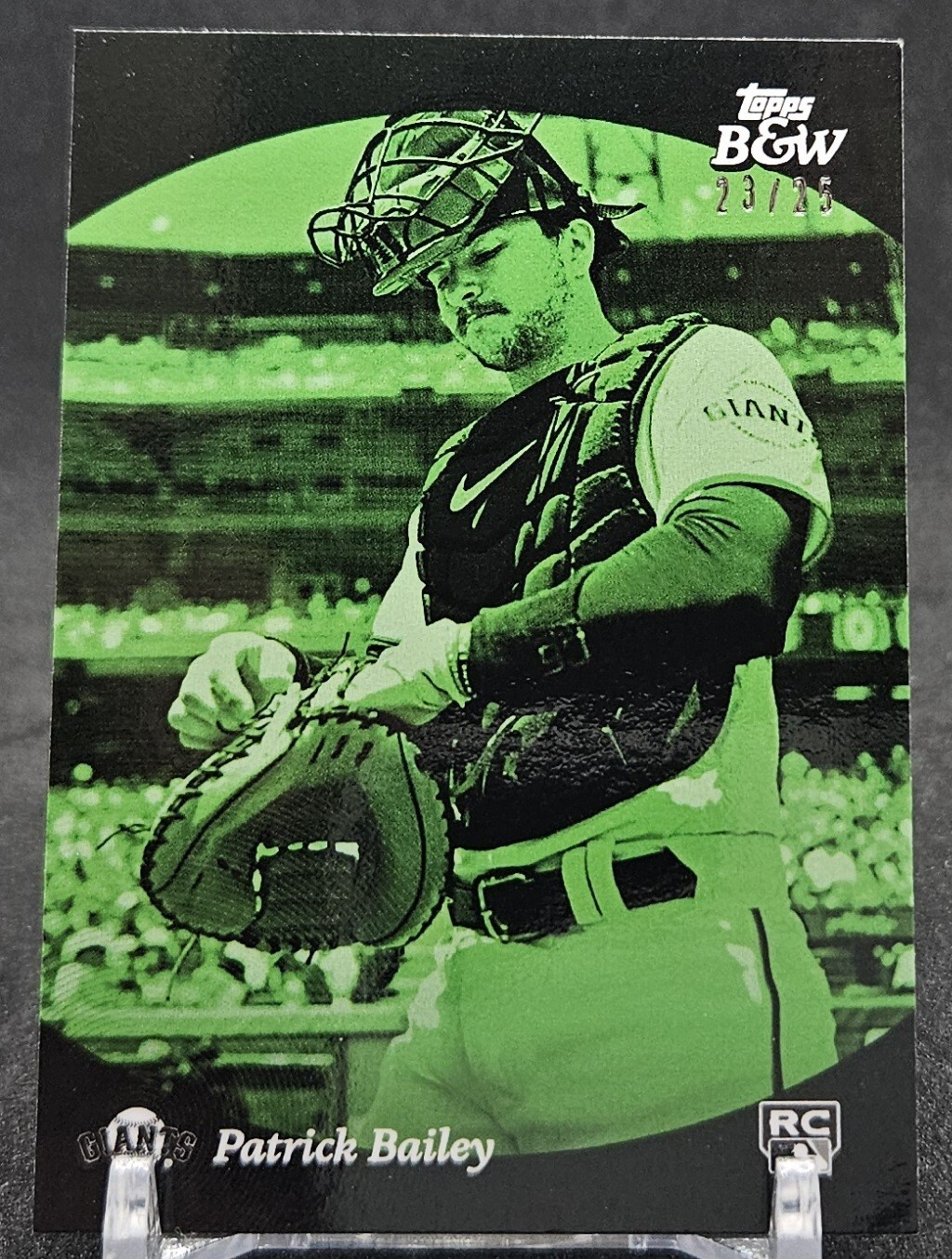 2023 Topps Chrome Black And White PATRICK BAILEY Night Vision #/25 Rookie SP RC