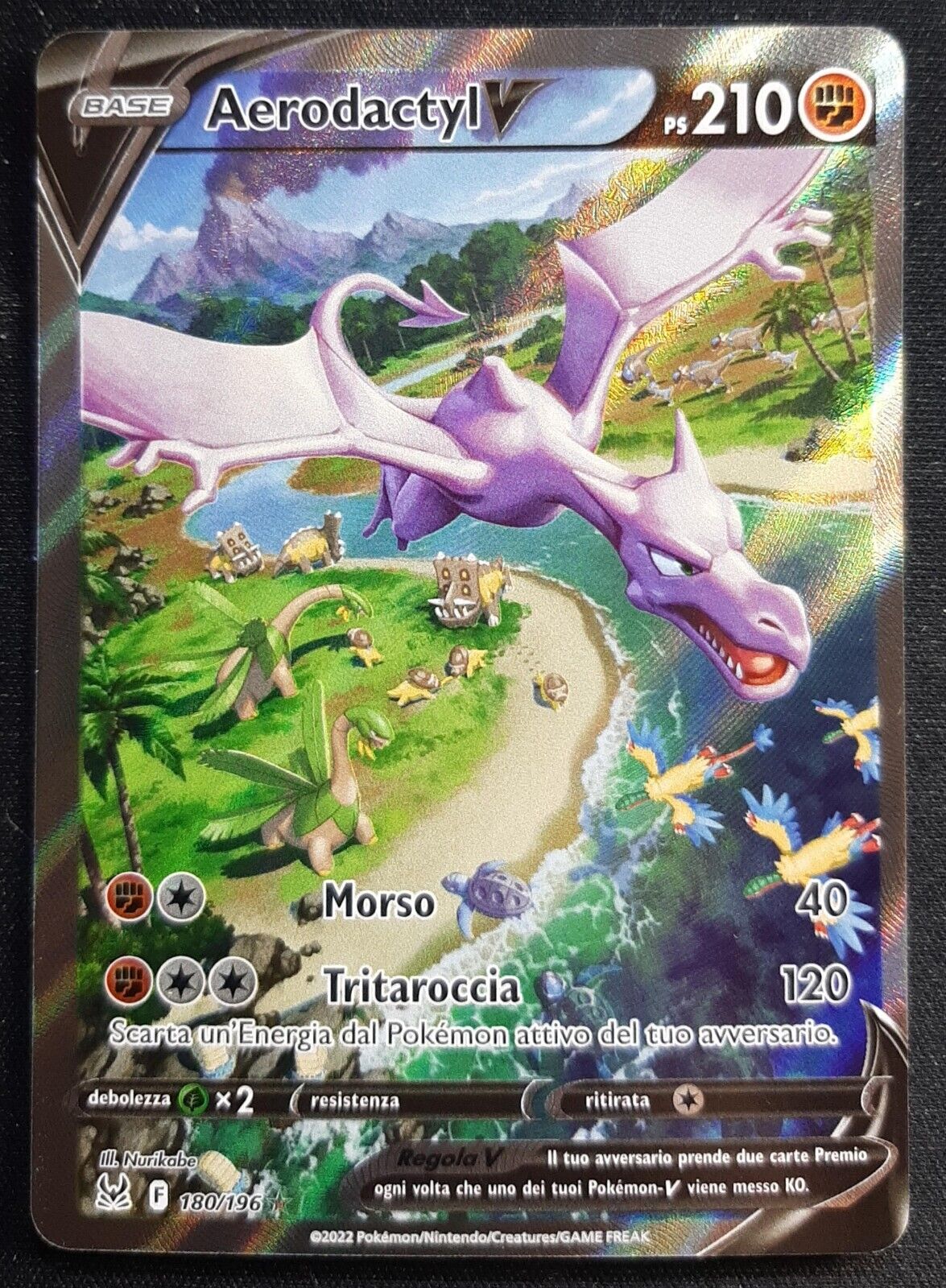 Aerodactyl V & Aerodactyl VSTAR Set di spada e scudo di origine perduta  92-93/196 carte da collezione Pokemon