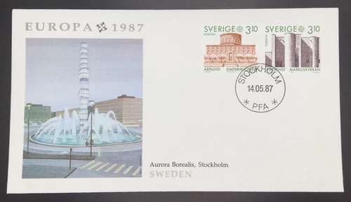 Sweden, EUROPA 1987 - European Modern Architecture Set FDC