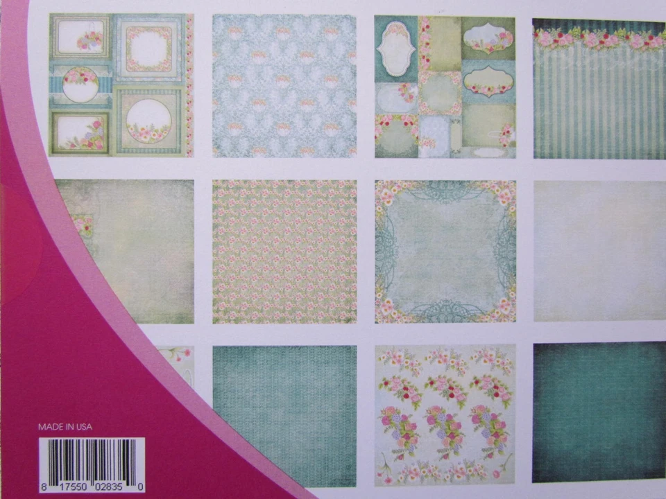 Heartfelt Creations Floral Basket Paper Pad 12x12 ~ 24 double sided HCDP1-2146 - Image 2 of 4