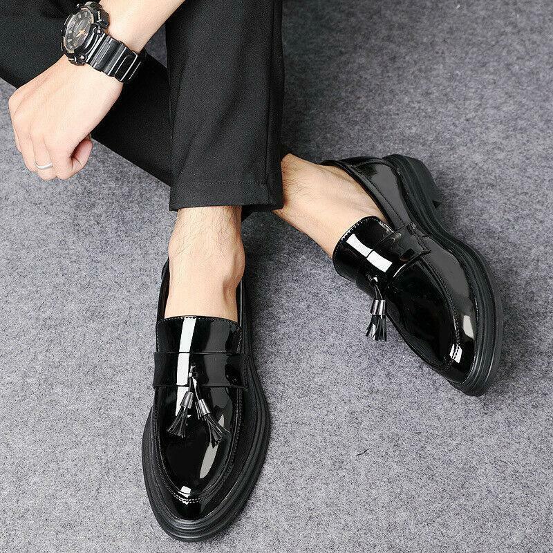 Mens Patent Leather Shoes Tassels Formal Slip Max Al sold out. 45% OFF Business On