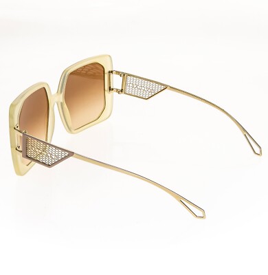BVLGARI Serpenti BV8254 Opal Gold Mesh Metal Scales Oversized
