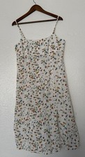 Uniqlo Midi Camisole Dress Women Sz L Floral Sleeveless