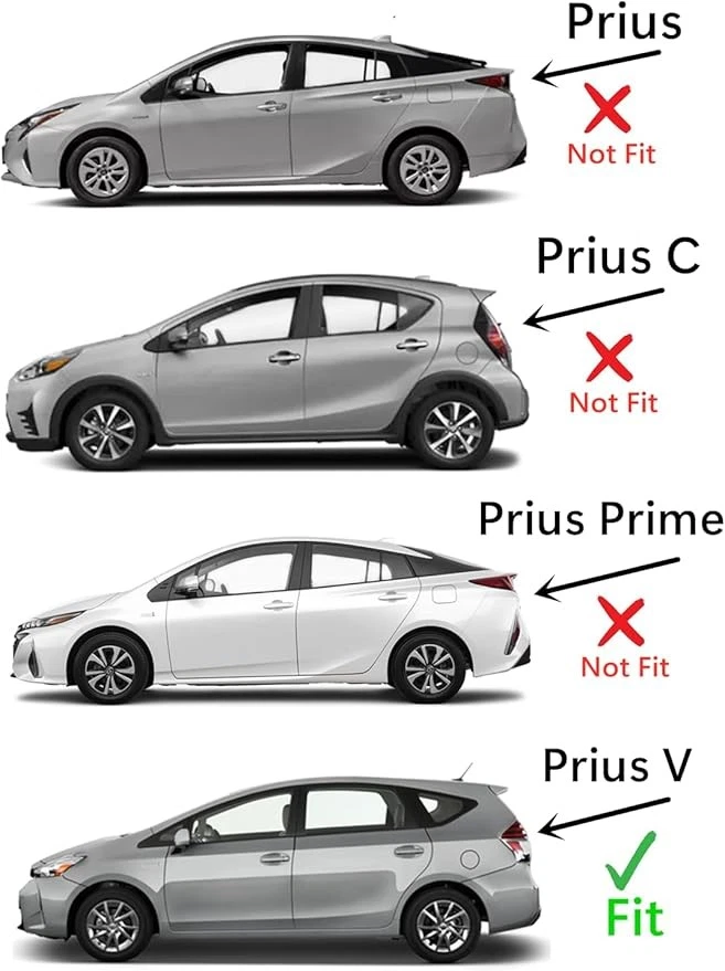 12-18 Toyota Prius V Left Rear Quarter Glass Foto 4 de 4