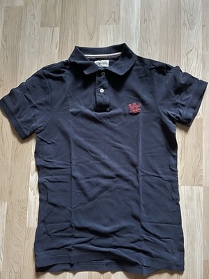 Hilfiger Denim Herren Polo Shirt Dunkelblau S Kurzarm Piqué Knopf Logo bestickt