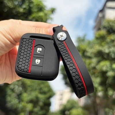 For Nissan Tiida NV200 X-Trail Micra Silicone Key Fob Cover w/2 Buttons Key Fob