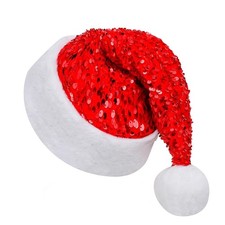 Santa Hat Holiday Glitter Xmas Hats Christmas New Year Adults Party Supplies