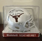 EARL CAMPBELL RICKY WILLIAMS DUAL SIGNED INSCRIBED HEISMAN TEXAS MINI HELMET JSA