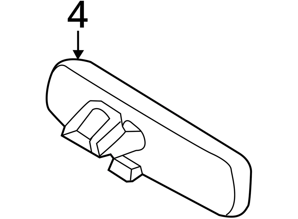 2004-2016 Mitsubishi Outlander Interior Rear View Mirror Oem L4L41 - Image 4 of 4