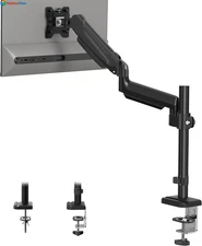 Single Monitor Desk Mount, 13 to 34 Inch Gas Spring Monitor Arm, Adjustable 
