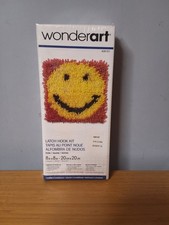 Wonderart Smiley Face Latch Hook Kit. 8"  8". SEALED