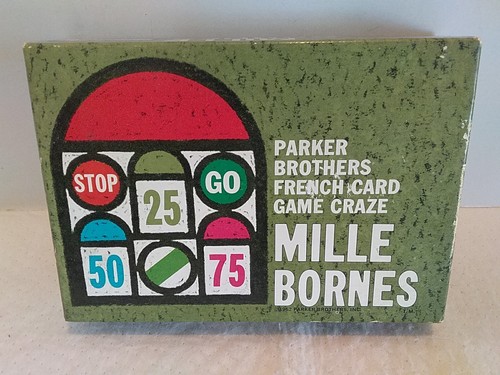 Vintage 1962 Mille Bornes Parker Brothers French Card Game Unplayed COMPLETE EUC