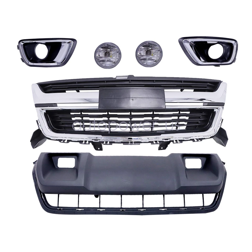 6Pcs of Front Grille/Lower Skid Plate/Fog Light For Chevrolet Colorado 2015-2020 - Image 3 of 4