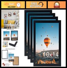 Set of 4 Black 10x14 Picture Frames for Diamond Painting Art - Wall Mountable, D