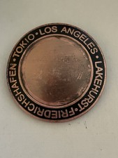 Graf Zeppelin  1929  World Tour pin / badge Signed FLL Copper Black Enamel