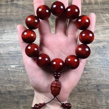 Indian Rosewood Bead Bracelet 20mm Sandalwood Mala Buddhist Jewelry for Men