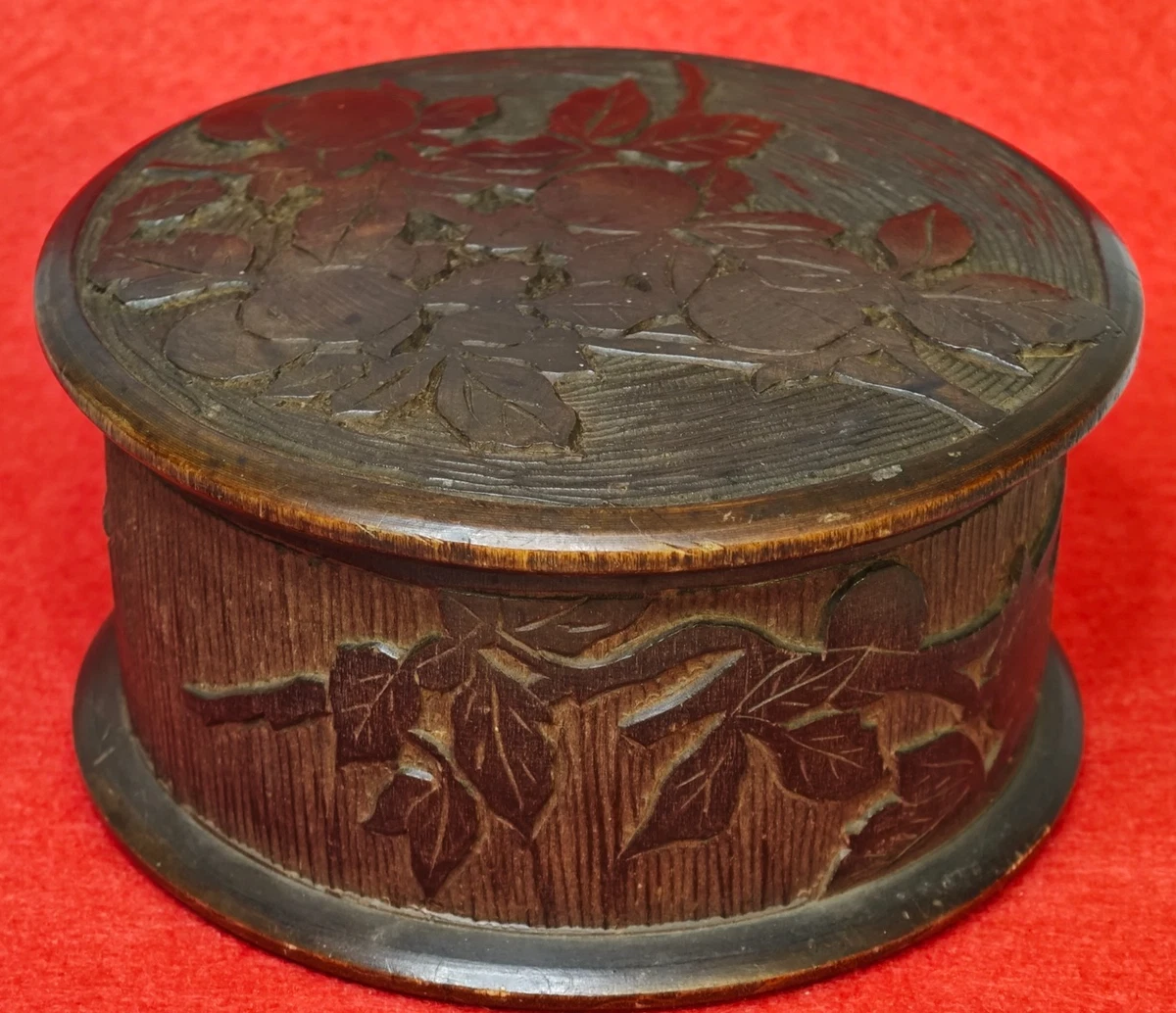 中式木雕在中式古董盒子| eBay