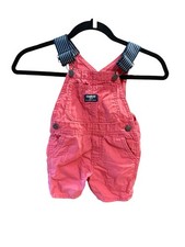 Oshkosh B'Gosh Bright Salmon Overall Shorts Little Boys Size 2T