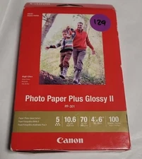 CANON PLUS GLOSSY II PP-301 INKJET PRINT PHOTO PAPER 100 SHEETS SEALED