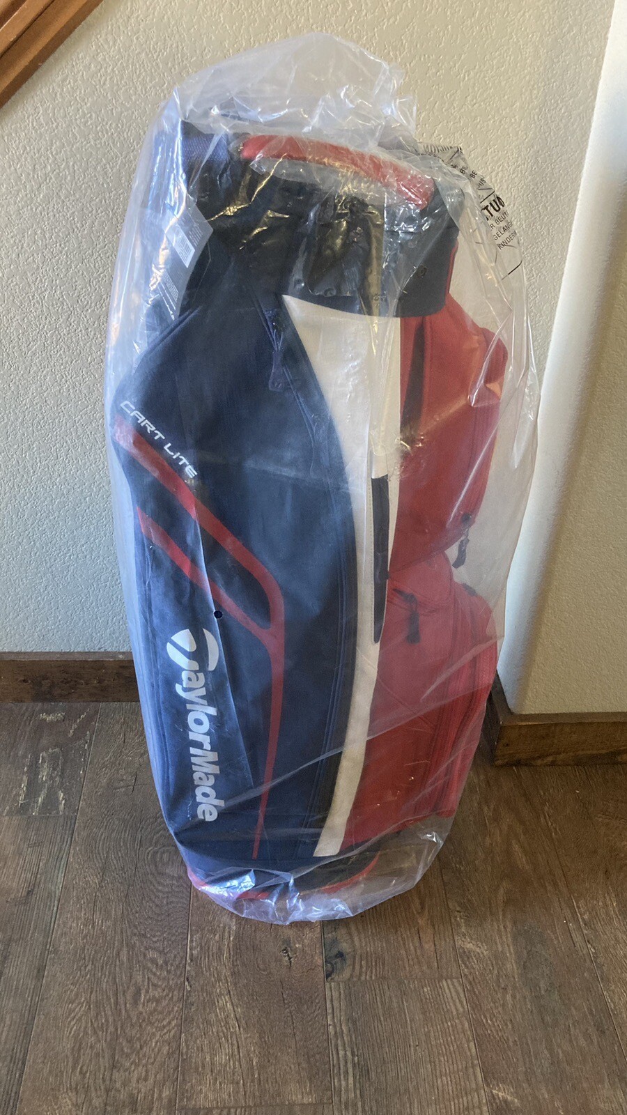 New 2022 TaylorMade Cart Lite USA Golf Bag - Red-Navy-White 14-Way Golf Bag