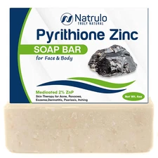 Pyrithione Zinc Soap Bar for Face & Body, 4Oz | Medicated 2% Znp Bar Soap Skin T