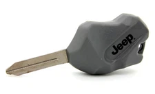 NEW Jeep Dark Gray "The Rock" Transponder Ignition Lock Key / Fits Listed w/Chip