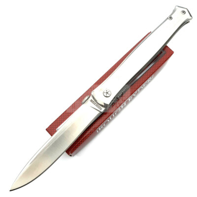 Rough Ryder Thin Man Folding Knife 3.75'' Stainless Steel Blade Stainless Handle
