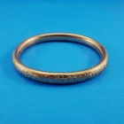 Vintage Fashion Costume LS Jewelry Bracelet Goldtone Engraved & Monogrammed