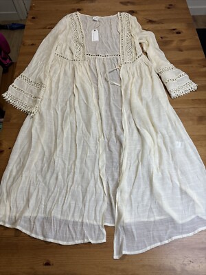 Gypsy Duster By Together Women s Size Large NWT  Color Beige