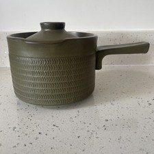 Rare Denby Langley Camelot DARK GREEN BEAN POT