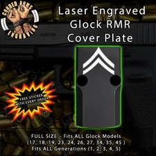 Corporal - Laser Engraved RMR Cover Plate for Glock 19 17 23
