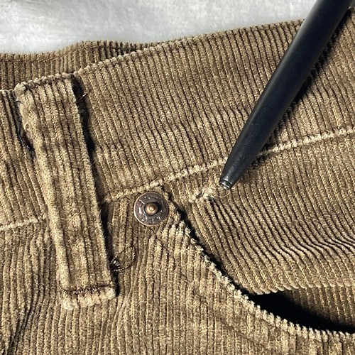 Vintage Levis Corduroy Shorts 517 Cut Off Men's 34 White Tab Talon Zip Brown 80s - Picture 10 of 13