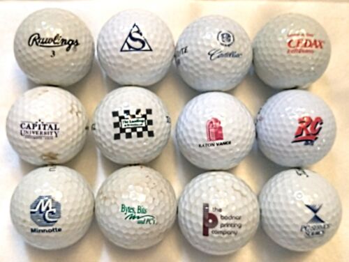 1 douzaine de balles de golf vintage et à collectionner assorties LOGO BALLES - Photo 1 sur 2