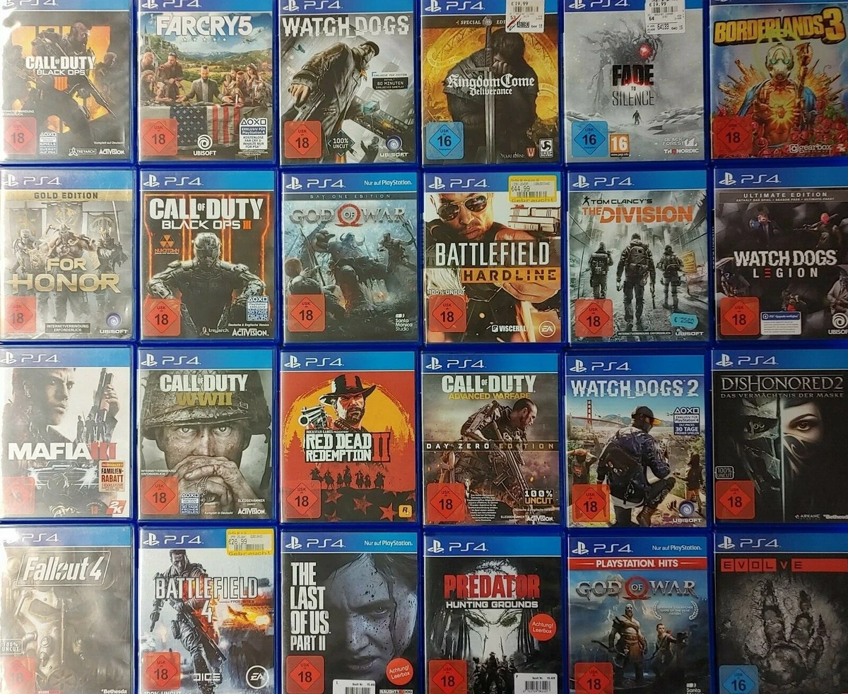 PS4 Games USK18, GTA, Black Ops, Battlefield, Call of Duty, Sniper, God of  War