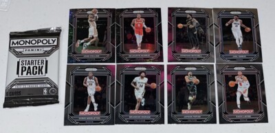 2022-23 Panini Monopoly NBA Edition Starter Factory Sealed Pack + 8 Cards
