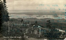 1928 Gesunda Utsikt Fran Berget Sweden RPPC Photo Postcard