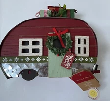 NWT Allen + Roth Lighted Trailer Tabletop Christmas Decoration