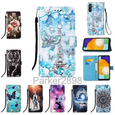 Case for Samsung S23 S22 S21 S20 S10 S9 S8 Ultra Plus FE Pattern Leather Wallet