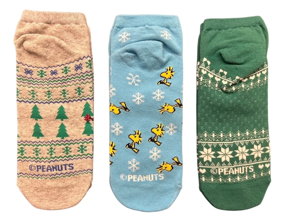Peanuts Christmas Ankle Socks with Snoopy, Woodstock and Charlie Brown One Size - Image 2 of 4