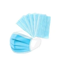 Jumbl Disposable 3-ply Face Masks for Adults/kids - Blue, Pack of 10