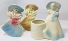 3 Vintage SHAWNEE POTTERY Planters Southern Belle Lady