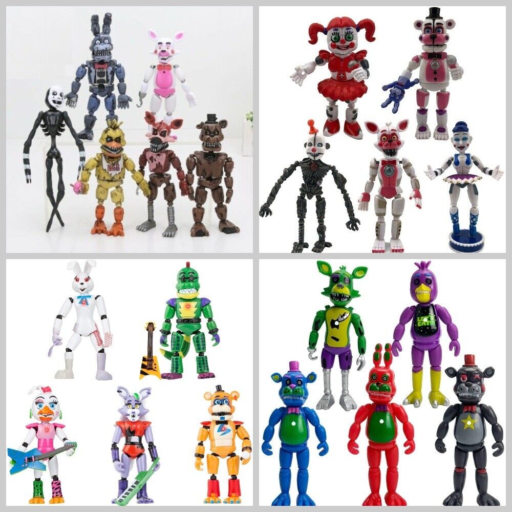 Michellecmm 6PCS A Set Fnaf Five nights at freddy's #39;s 10cm Action  Figures Children Toys Gift